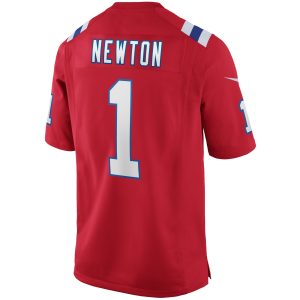 Men's New England Patriots Cam Newton Nike Red Alternate Game Jersey