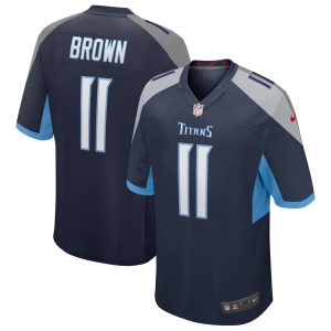 Men's Tennessee Titans AJ Brown Nike Navy Game Jersey