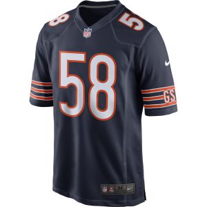 Men's Chicago Bears Roquan Smith Nike Navy Game Jersey