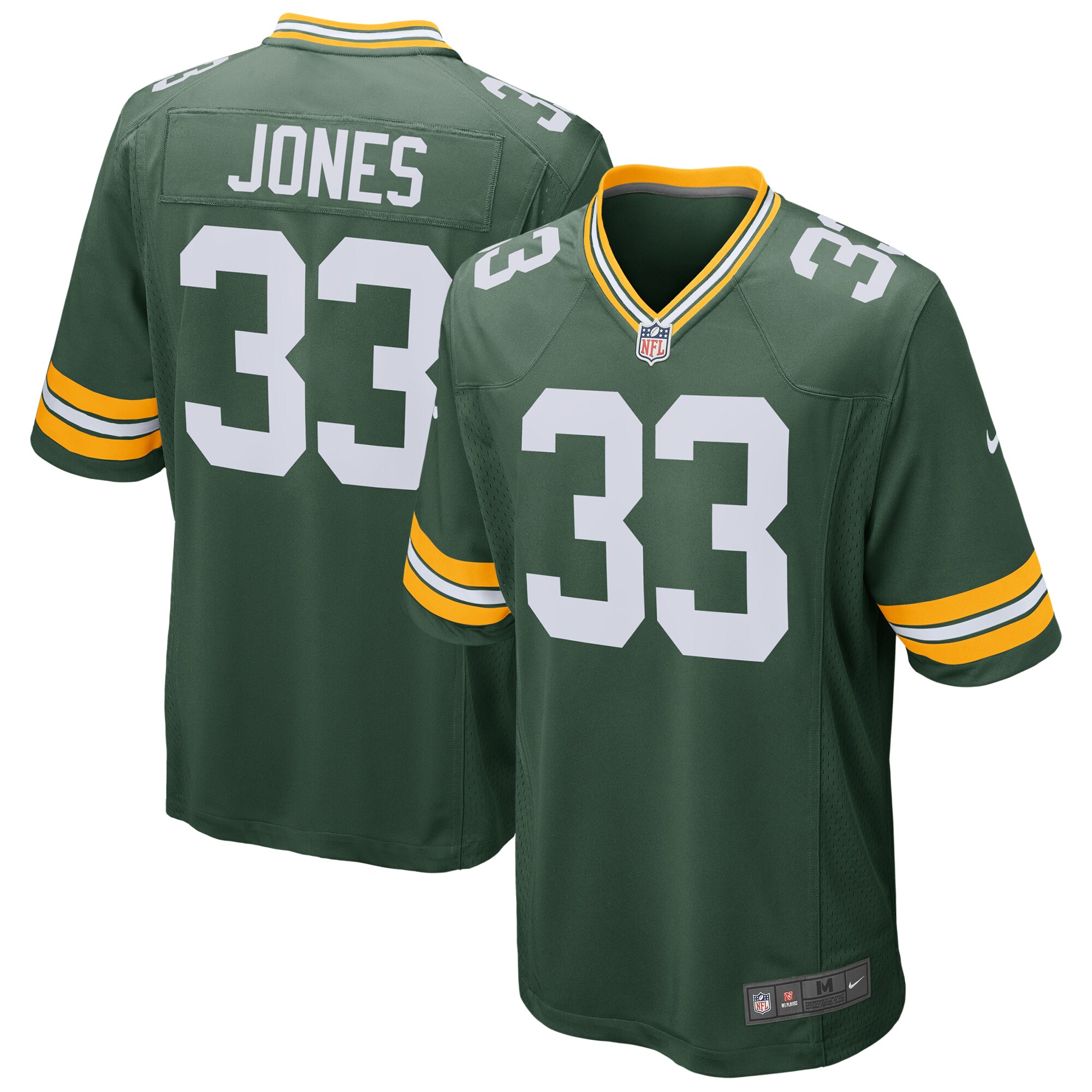 Men's Green Bay Packers Aaron Jones Nike Green Game Jersey