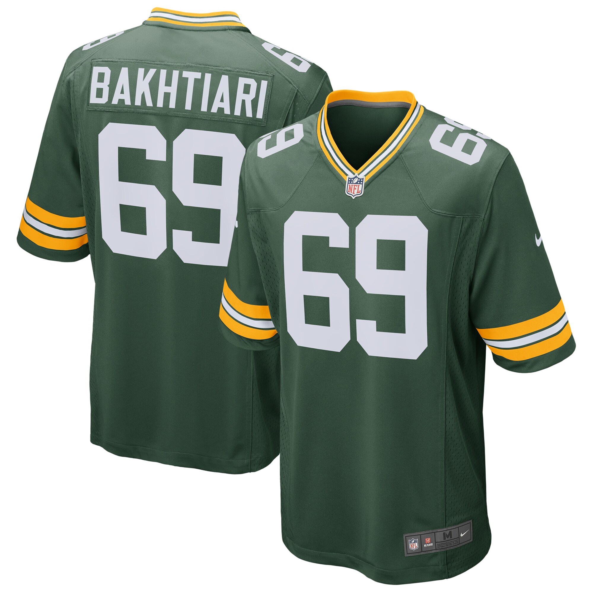 Men's Green Bay Packers David Bakhtiari Nike Green Game Player Jersey