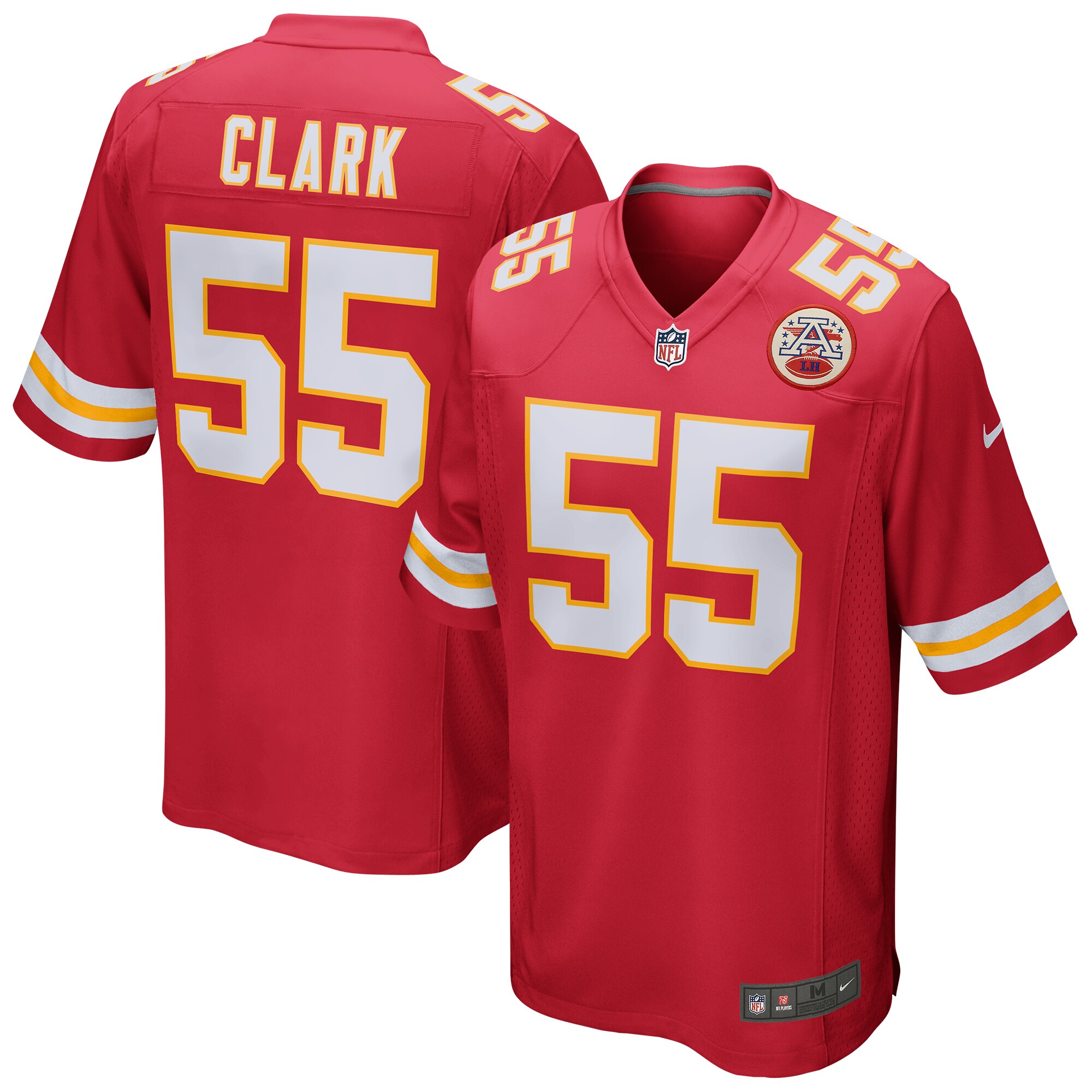 Men's Kansas City Chiefs Frank Clark Nike Red Game Jersey