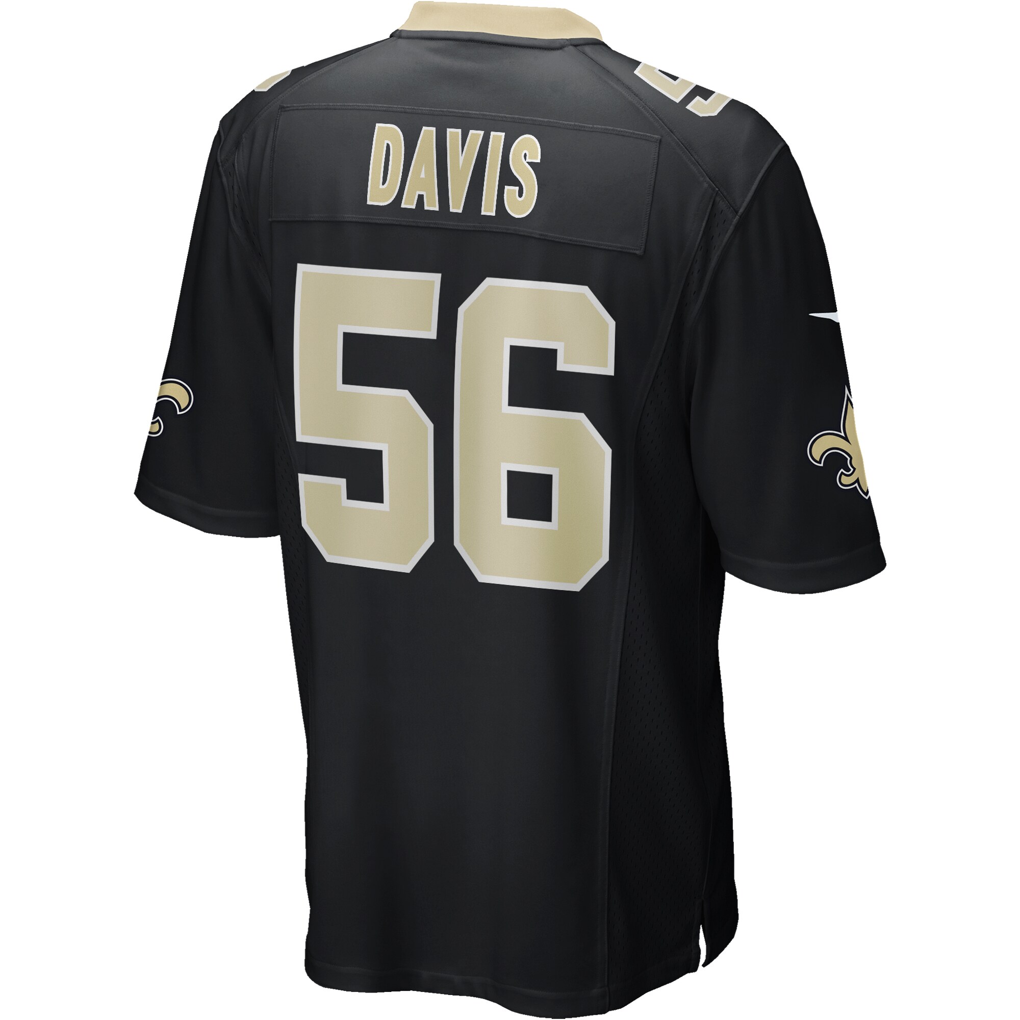 Men's New Orleans Saints Demario Davis Nike Black Game Jersey