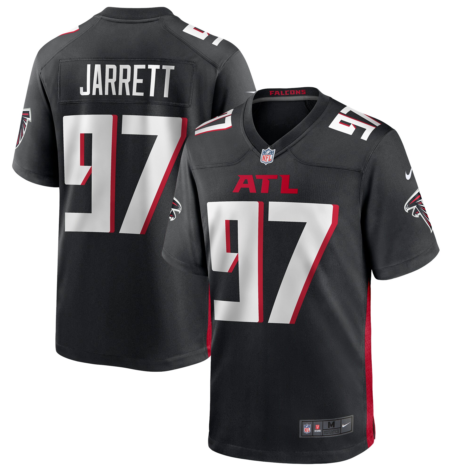 Men's Atlanta Falcons Grady Jarrett Nike Black Game Player Jersey