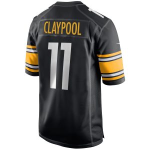 Men's Pittsburgh Steelers Chase Claypool Nike Black Game Jersey