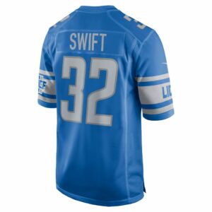 Men's Detroit Lions D'Andre Swift Nike Blue Game Jersey