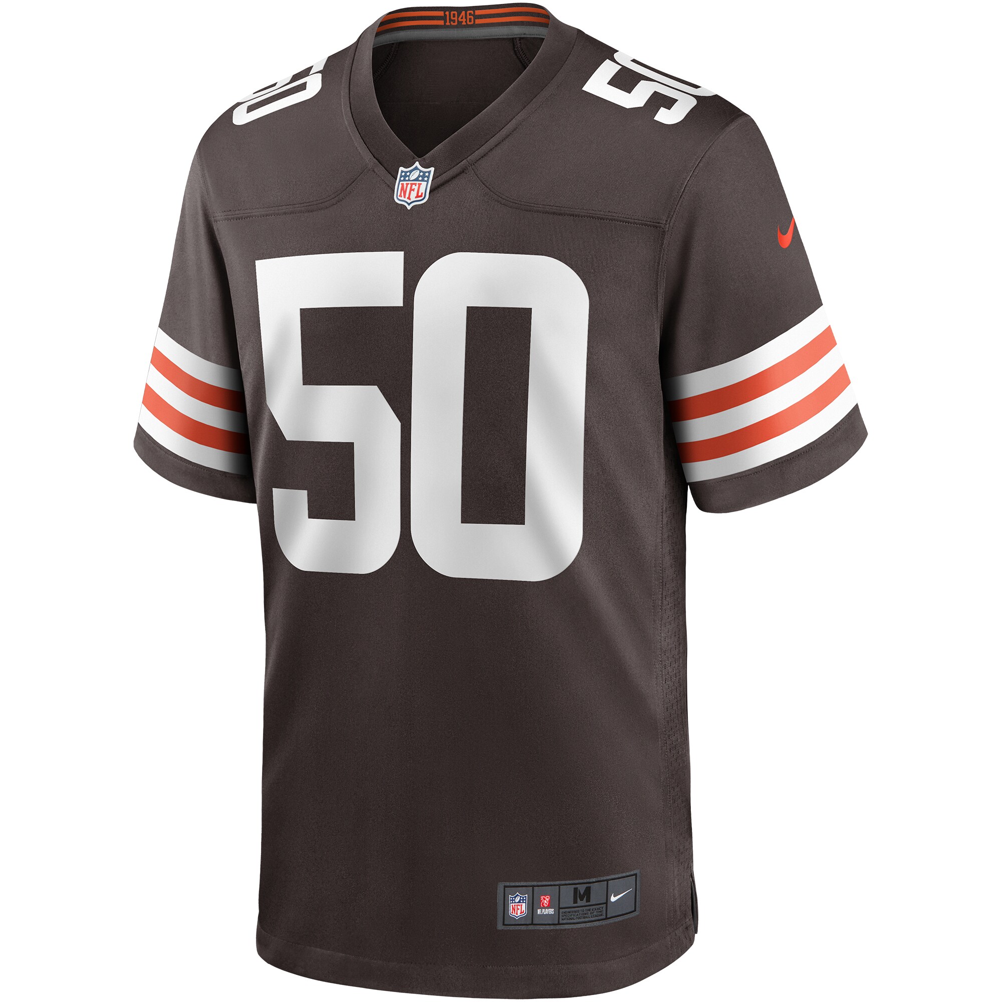 Men's Cleveland Browns Jacob Phillips Nike Brown Player Game Jersey