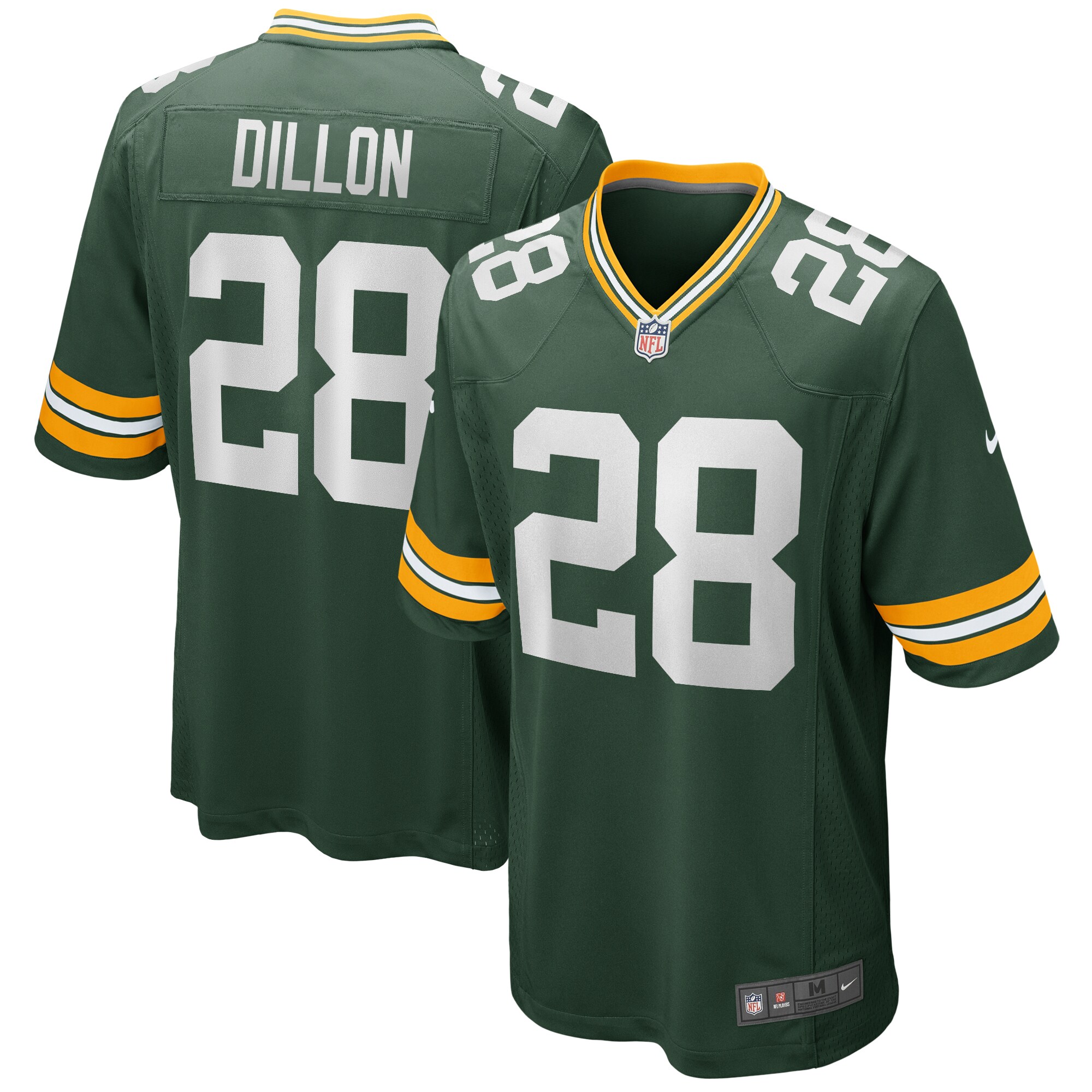 Men's Green Bay Packers AJ Dillon Nike Green Game Player Jersey