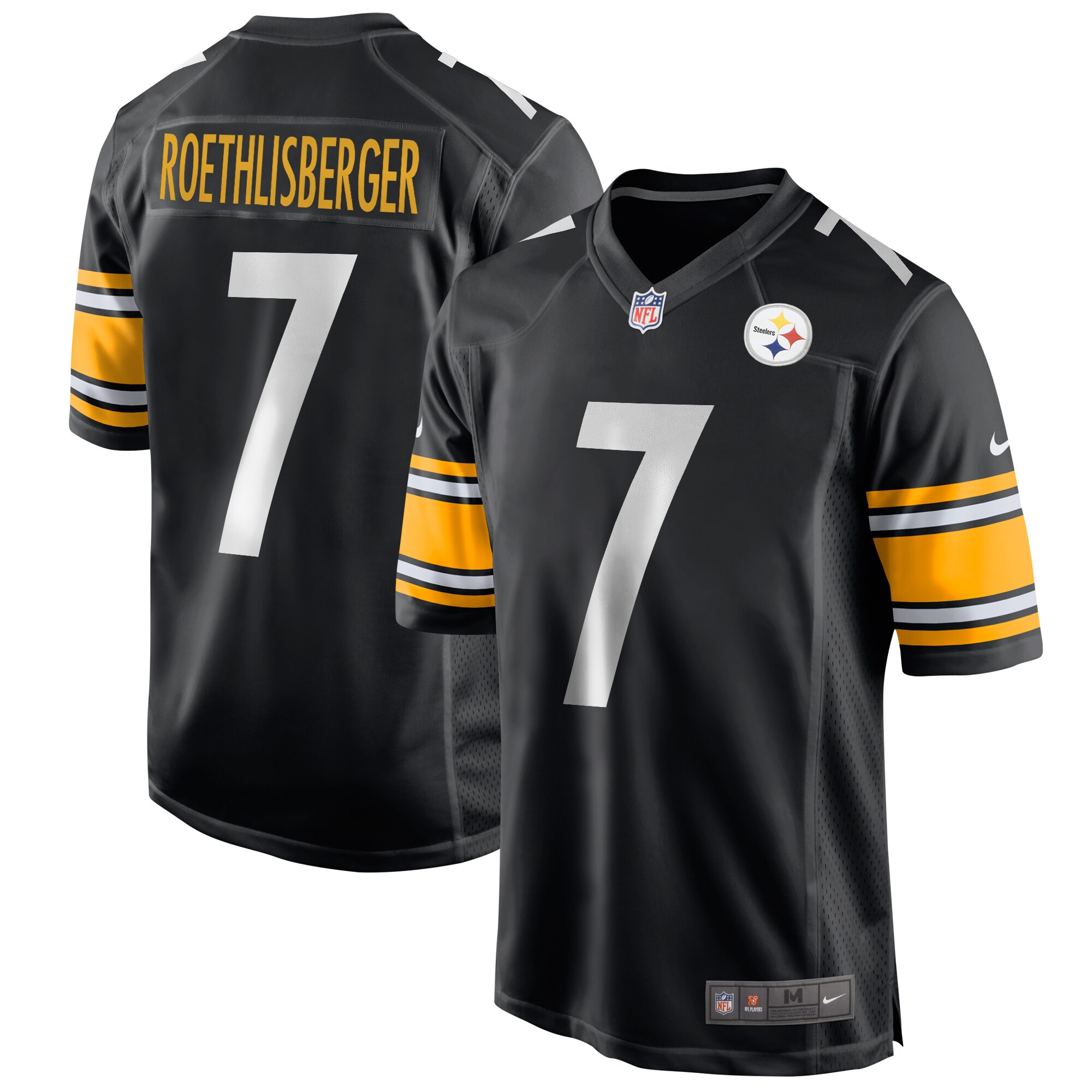 Men's Pittsburgh Steelers Ben Roethlisberger Nike Black Team Game Jersey
