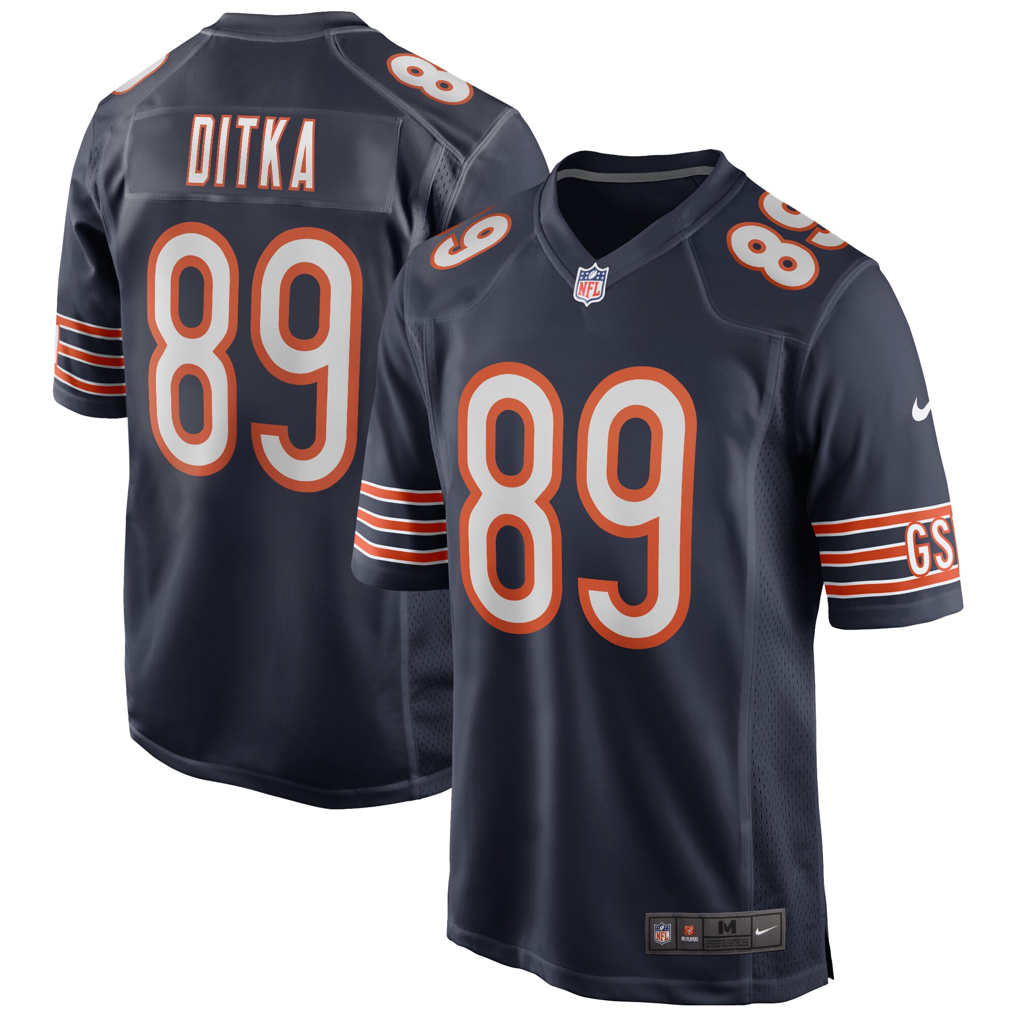 Men's Chicago Bears Mike Ditka Nike Navy Game Retired Player Jersey
