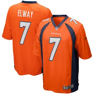 Men's Denver Broncos John Elway Nike Orange Game Retired Player Jersey