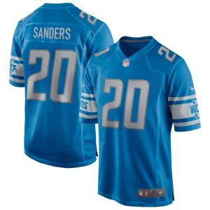 Men's Detroit Lions Barry Sanders Nike Blue Game Retired Player Jersey