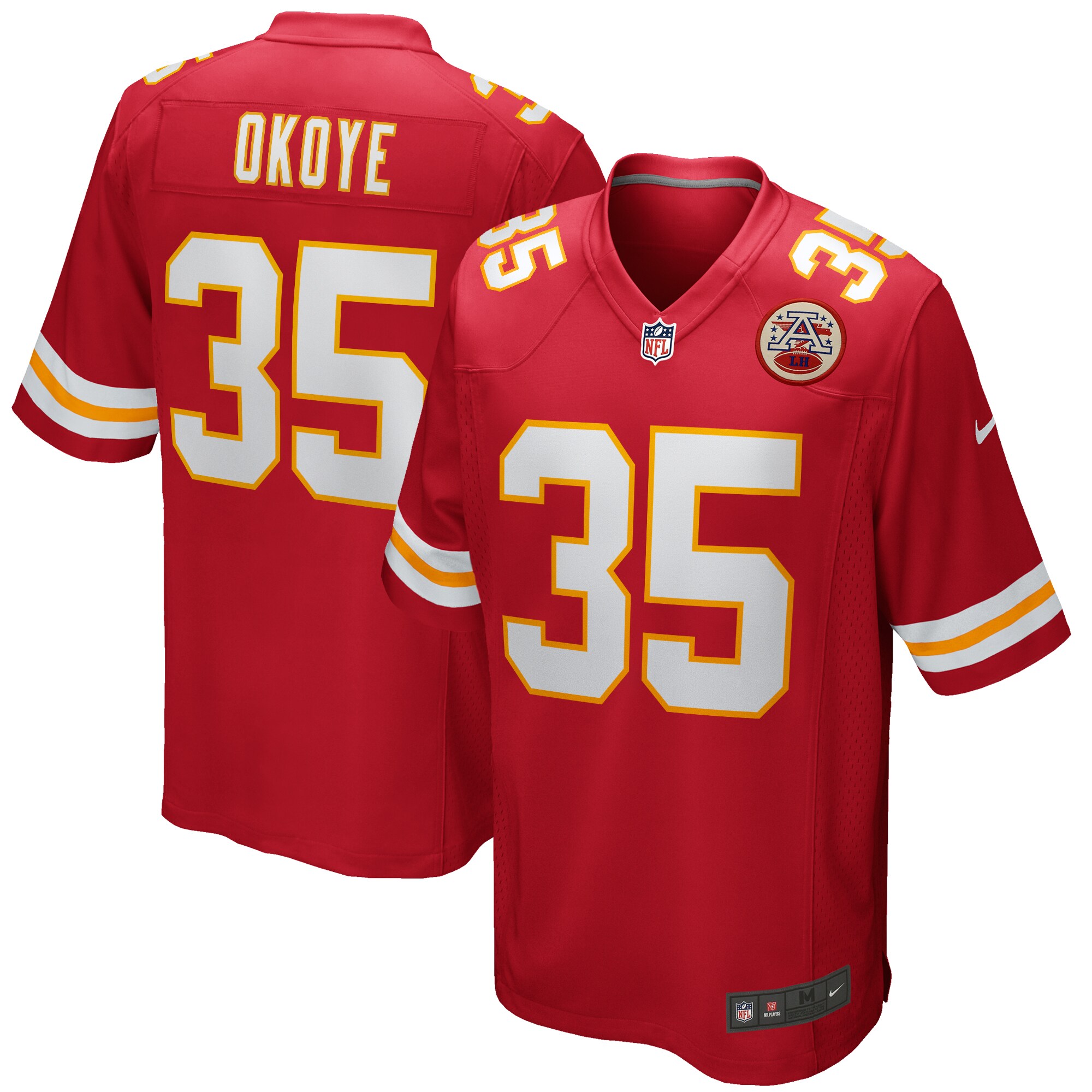 Men's Kansas City Chiefs Christian Okoye Nike Red Game Retired Player Jersey