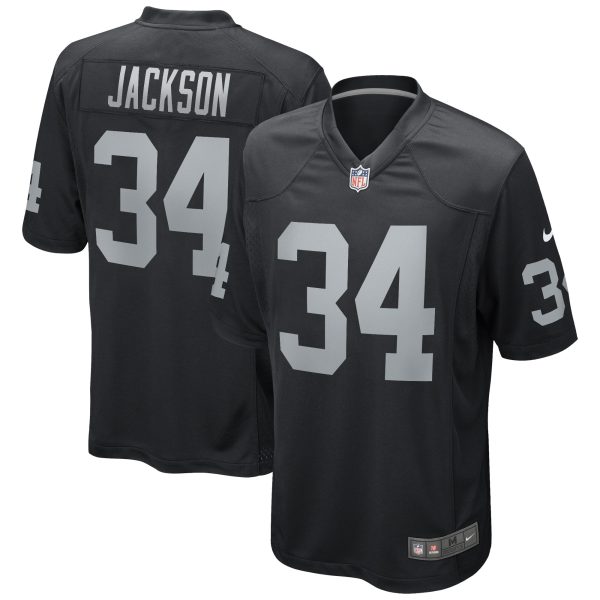 Men's Las Vegas Raiders Bo Jackson Nike Black Game Retired Player Jersey