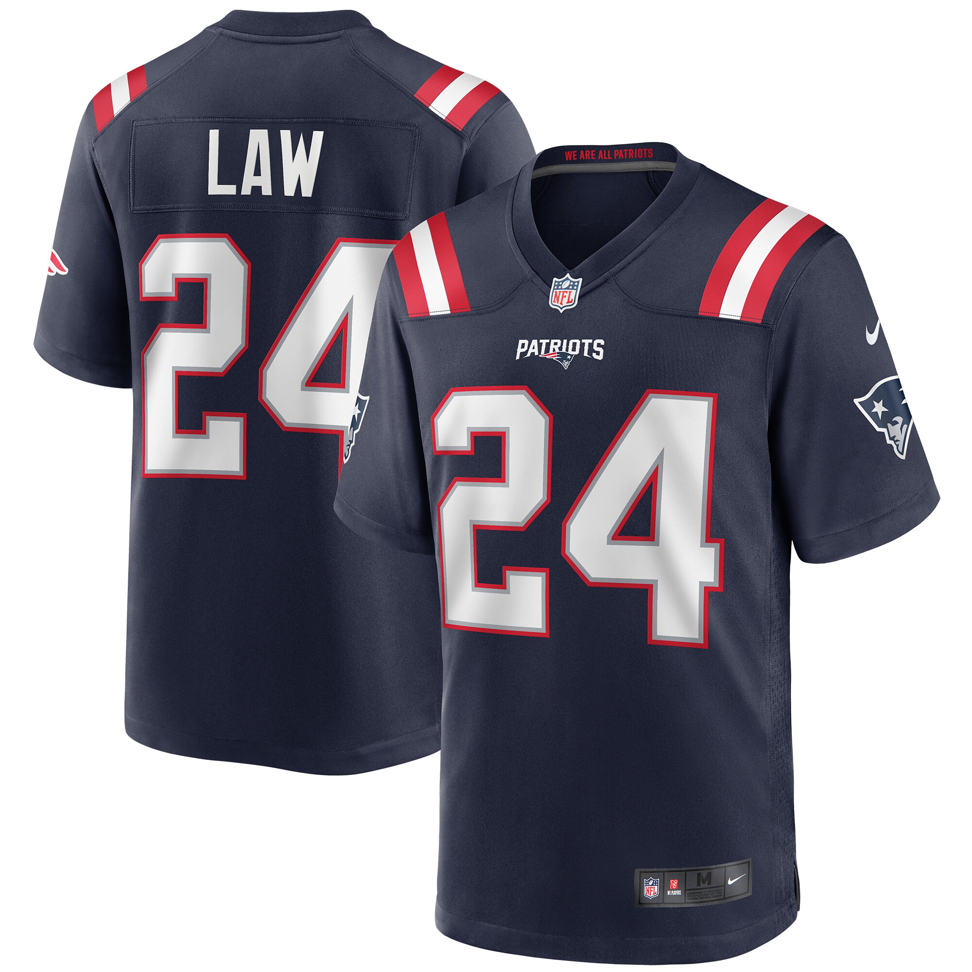 Men's New England Patriots Ty Law Nike Navy Game Retired Player Jersey