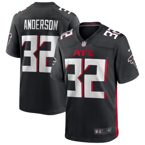 Men's Atlanta Falcons Jamal Anderson Nike Black Game Retired Player Jersey