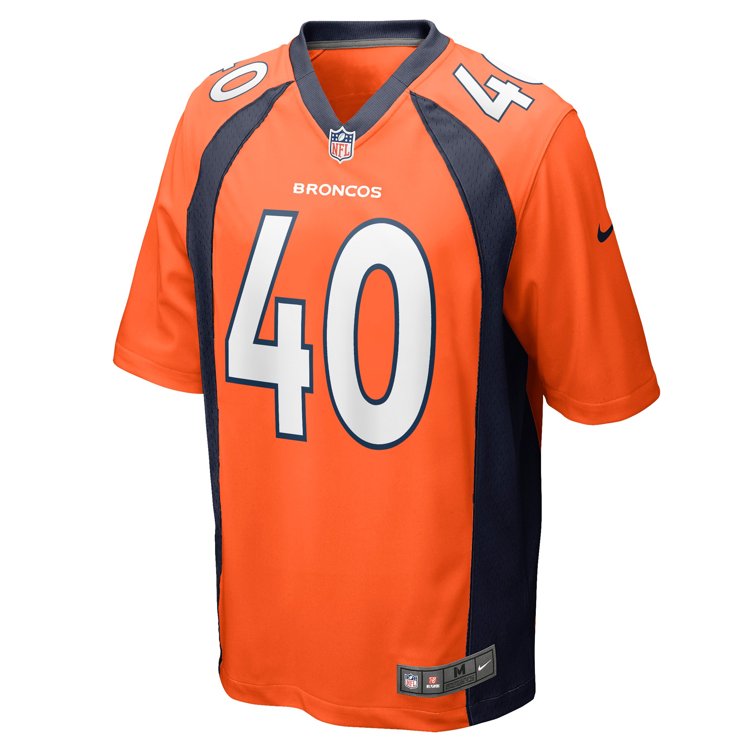 Men's Denver Broncos Justin Strnad Nike Orange Game Jersey