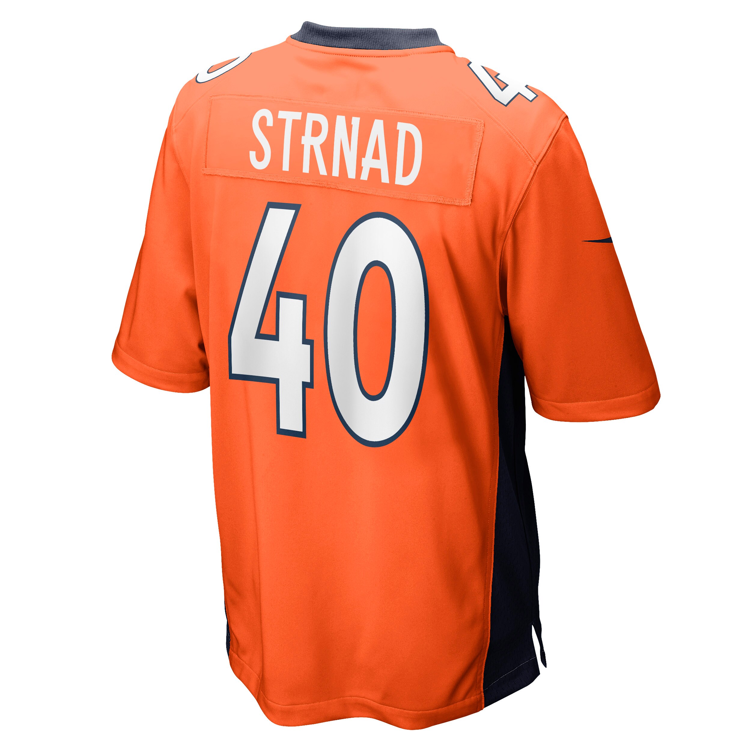 Men's Denver Broncos Justin Strnad Nike Orange Game Jersey