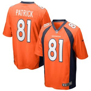 Men's Denver Broncos Tim Patrick Nike Orange Game Jersey
