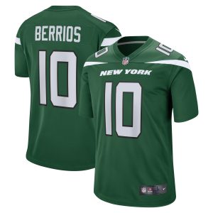 Men's New York Jets Braxton Berrios Nike Gotham Green Game Jersey