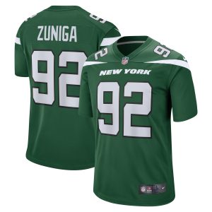 Men's New York Jets Jabari Zuniga Nike Gotham Green Game Jersey