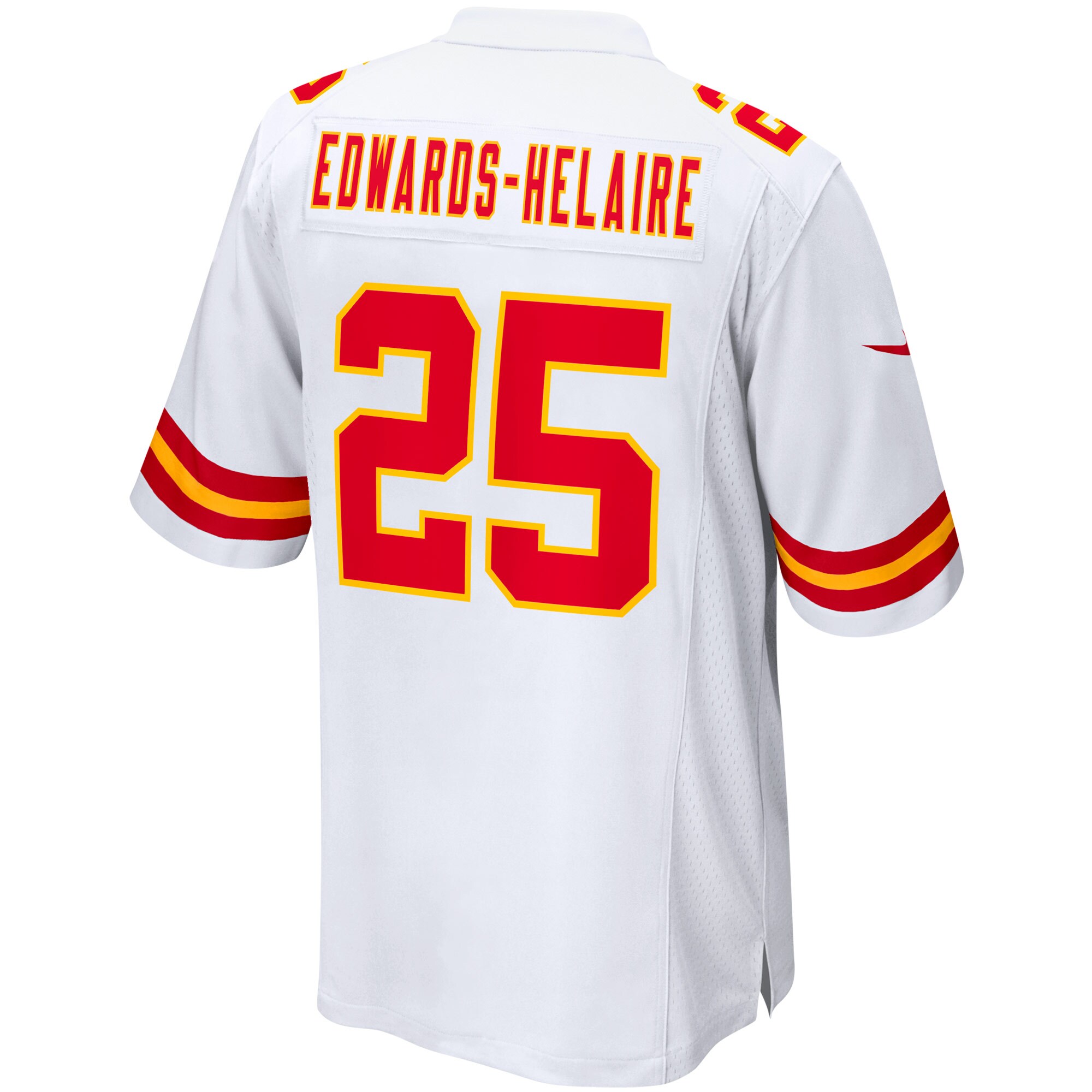 Men's Kansas City Chiefs Clyde Edwards-Helaire Nike White Game Jersey