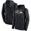 Men's Baltimore Ravens Nike Charcoal 2021 NFL Crucial Catch Therma Pullover Hoodie