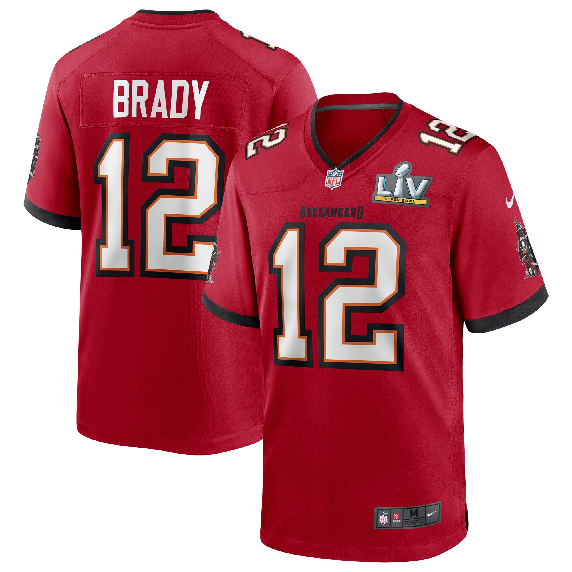 Men's Tampa Bay Buccaneers Tom Brady Nike Red Super Bowl LV Bound Game Jersey