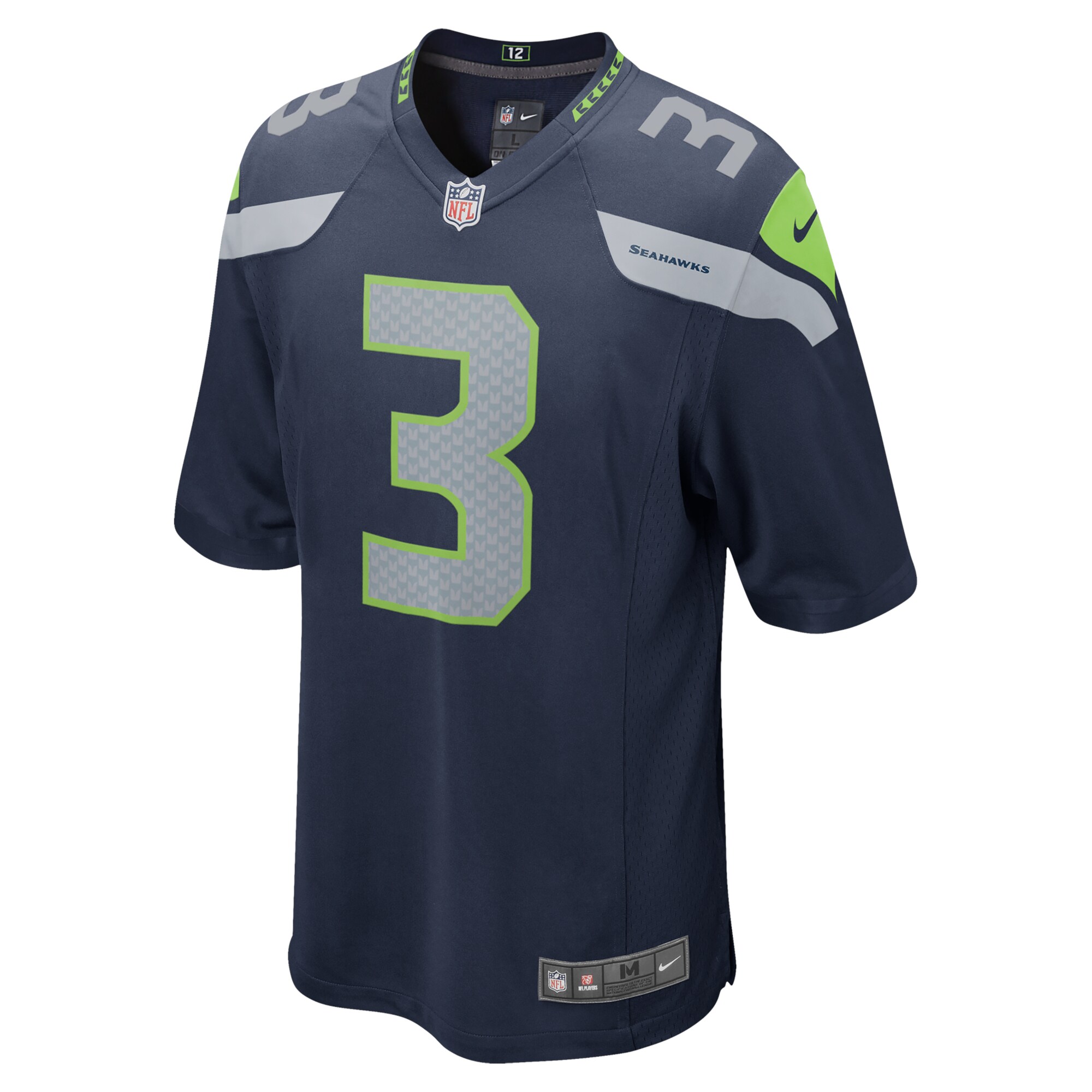 Men's Seattle Seahawks Russell Wilson Nike College Navy Game Team Jersey