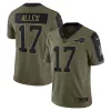 Men's Buffalo Bills Josh Allen Nike Olive 2021 Salute To Service Limited Player Jersey