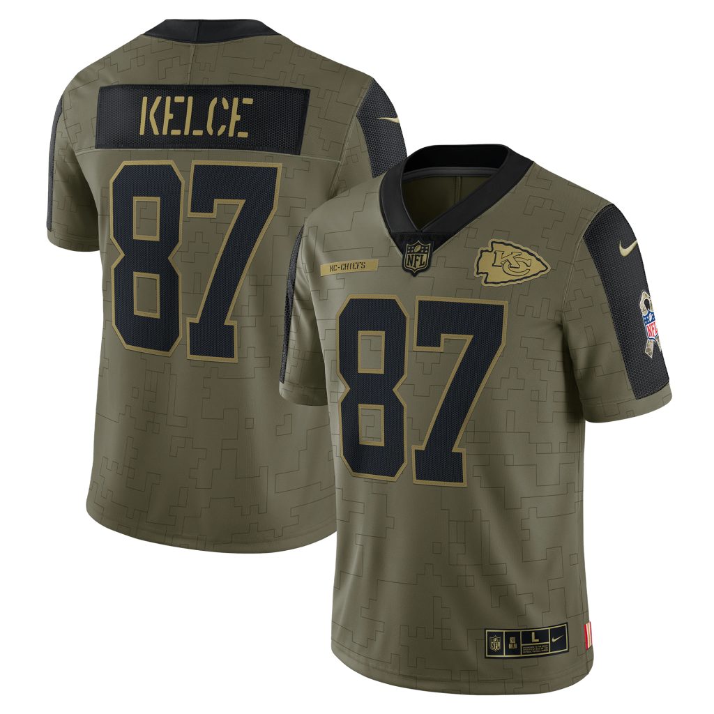 Nike Kansas City Chiefs No26 Le'Veon Bell Olive/USA Flag Men's Stitched NFL Limited 2017 Salute To Service Jersey