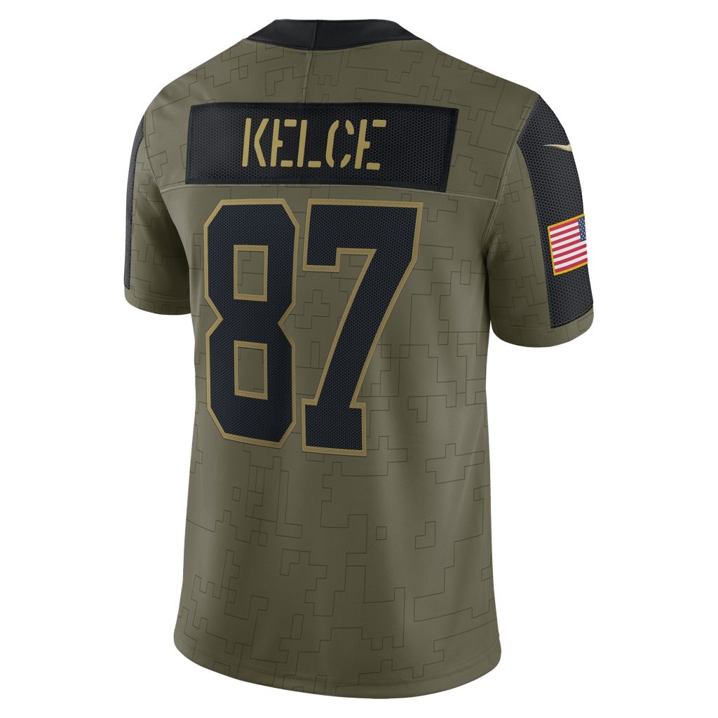 Nike Kansas City Chiefs No26 Le'Veon Bell Olive/Gold Youth Stitched NFL Limited 2017 Salute To Service Jersey
