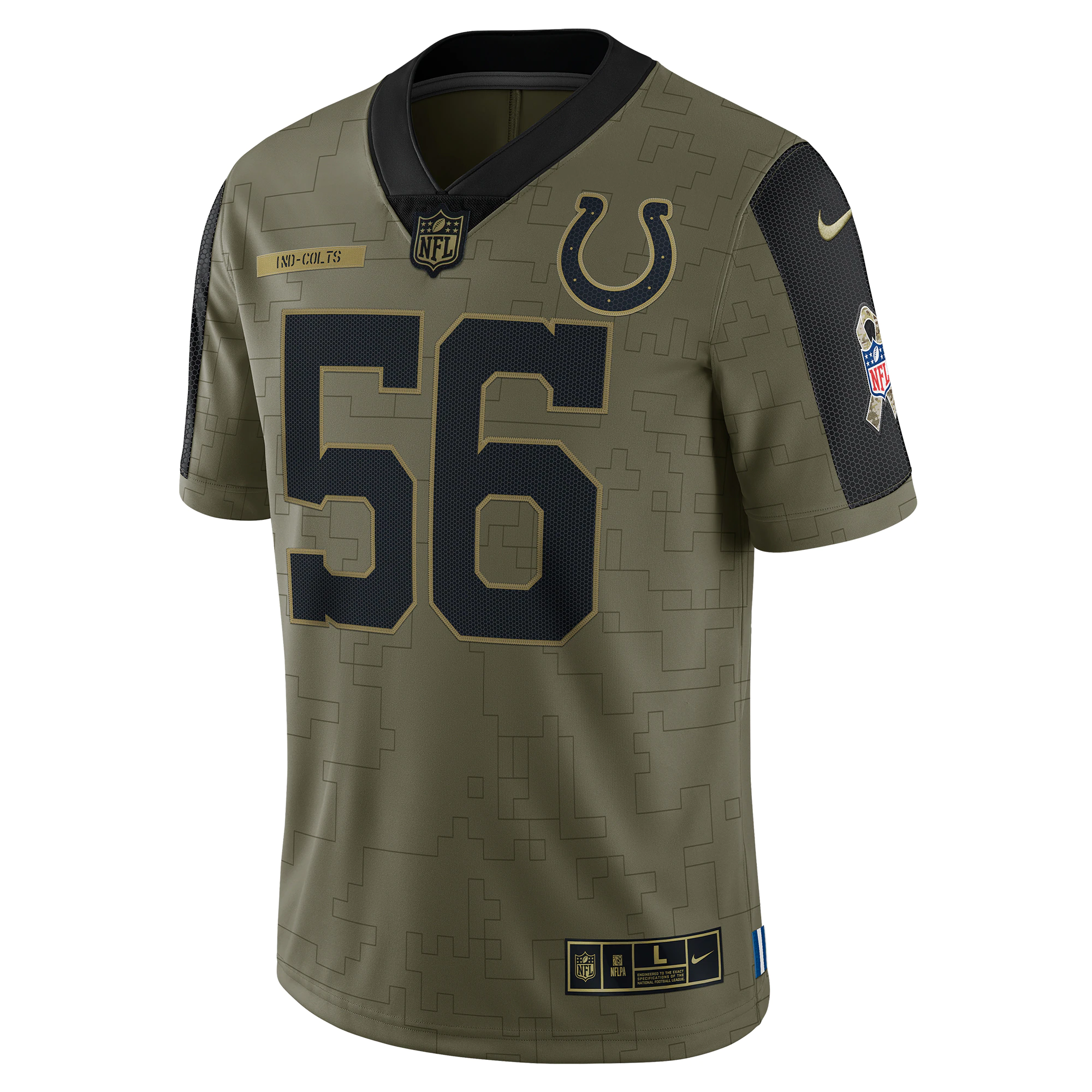 Men's Indianapolis Colts Quenton Nelson Nike Olive 2021 Salute To Service Limited Player Jersey
