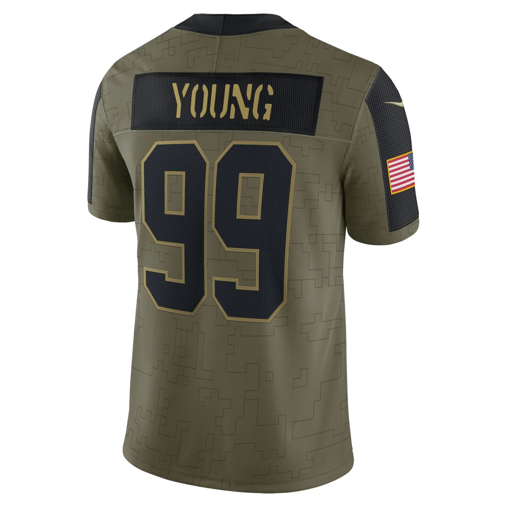 Men's Washington Football Team Chase Young Nike Olive 2021 Salute To ...