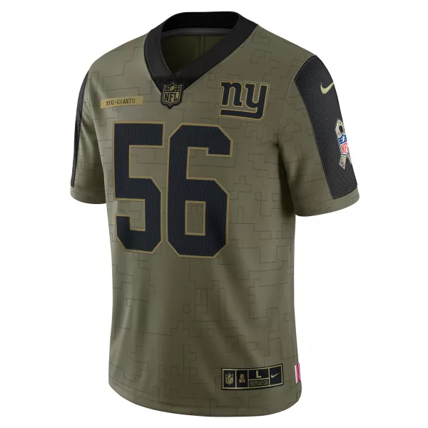 Men's New York Giants Lawrence Taylor Nike Olive 2021 Salute To Service Retired Player Limited Jersey