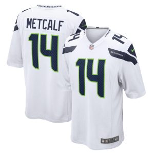 Men's Seattle Seahawks DK Metcalf Nike White Game Jersey