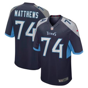 Men's Tennessee Titans Bruce Matthews Nike Navy Retired Player Jersey