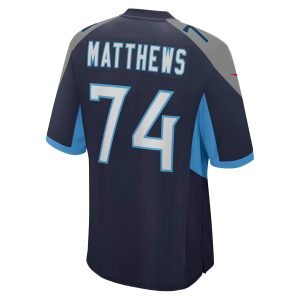 Men's Tennessee Titans Bruce Matthews Nike Navy Retired Player Jersey