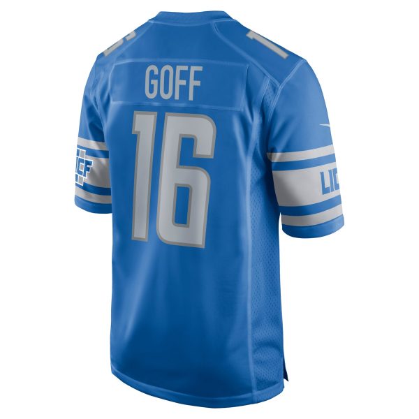 Men's Detroit Lions Jared Goff Nike Blue Game Jersey