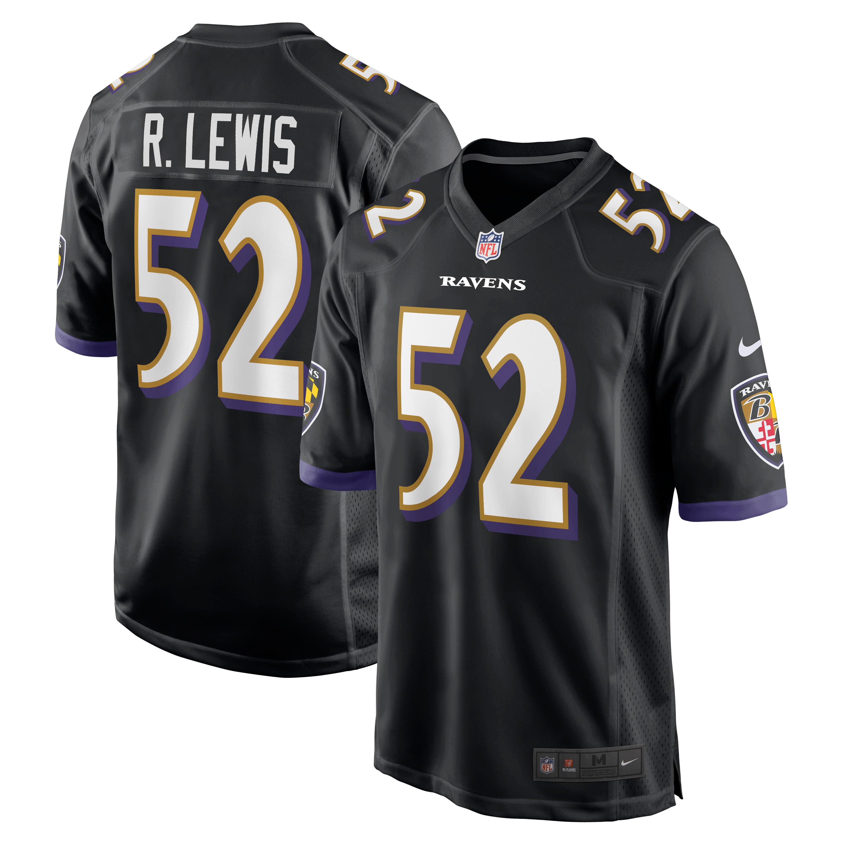 Men's Baltimore Ravens Ray Lewis Nike Black Retired Player Jersey