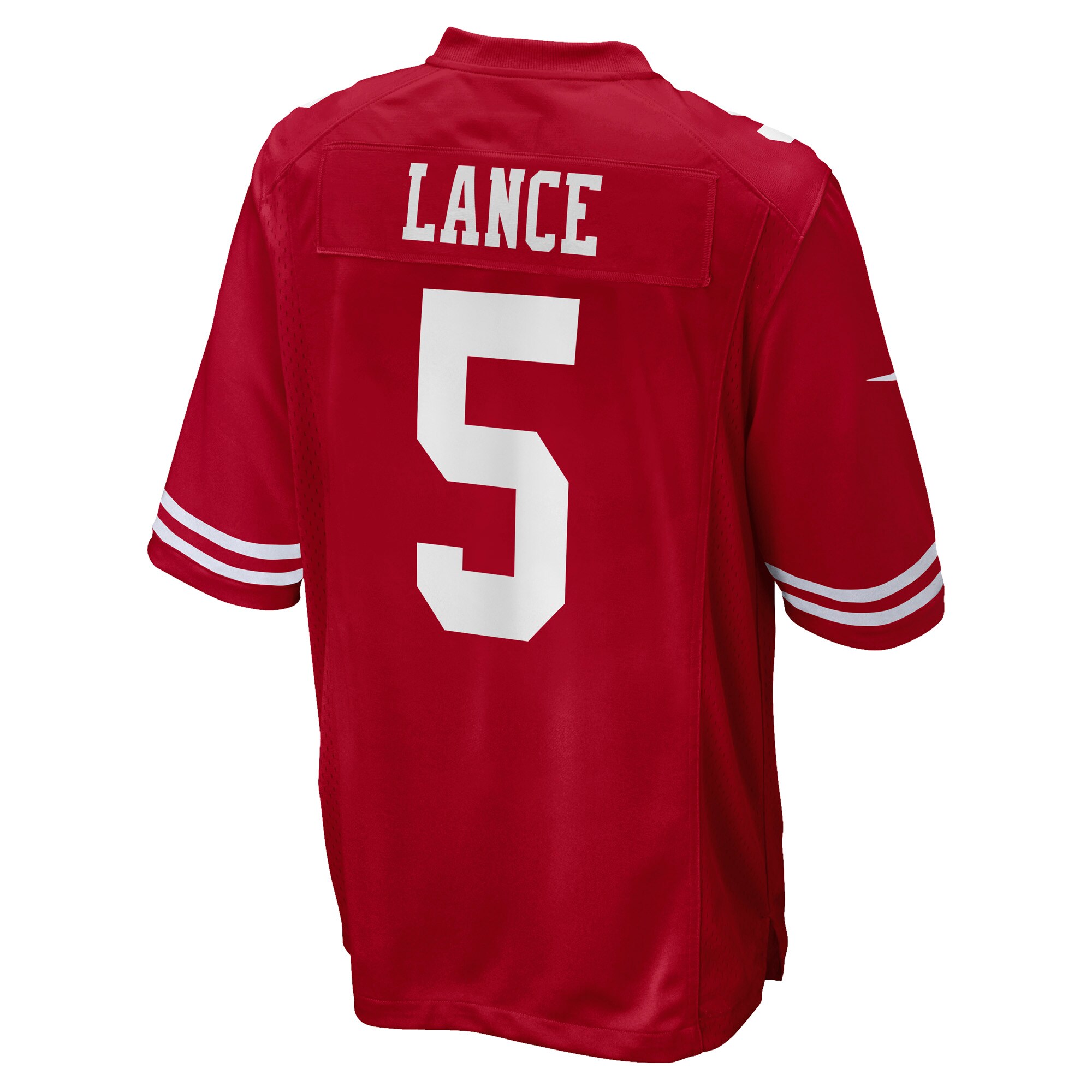 Men's San Francisco 49ers Trey Lance Nike Scarlet 2021 NFL Draft First Round Pick Game Jersey