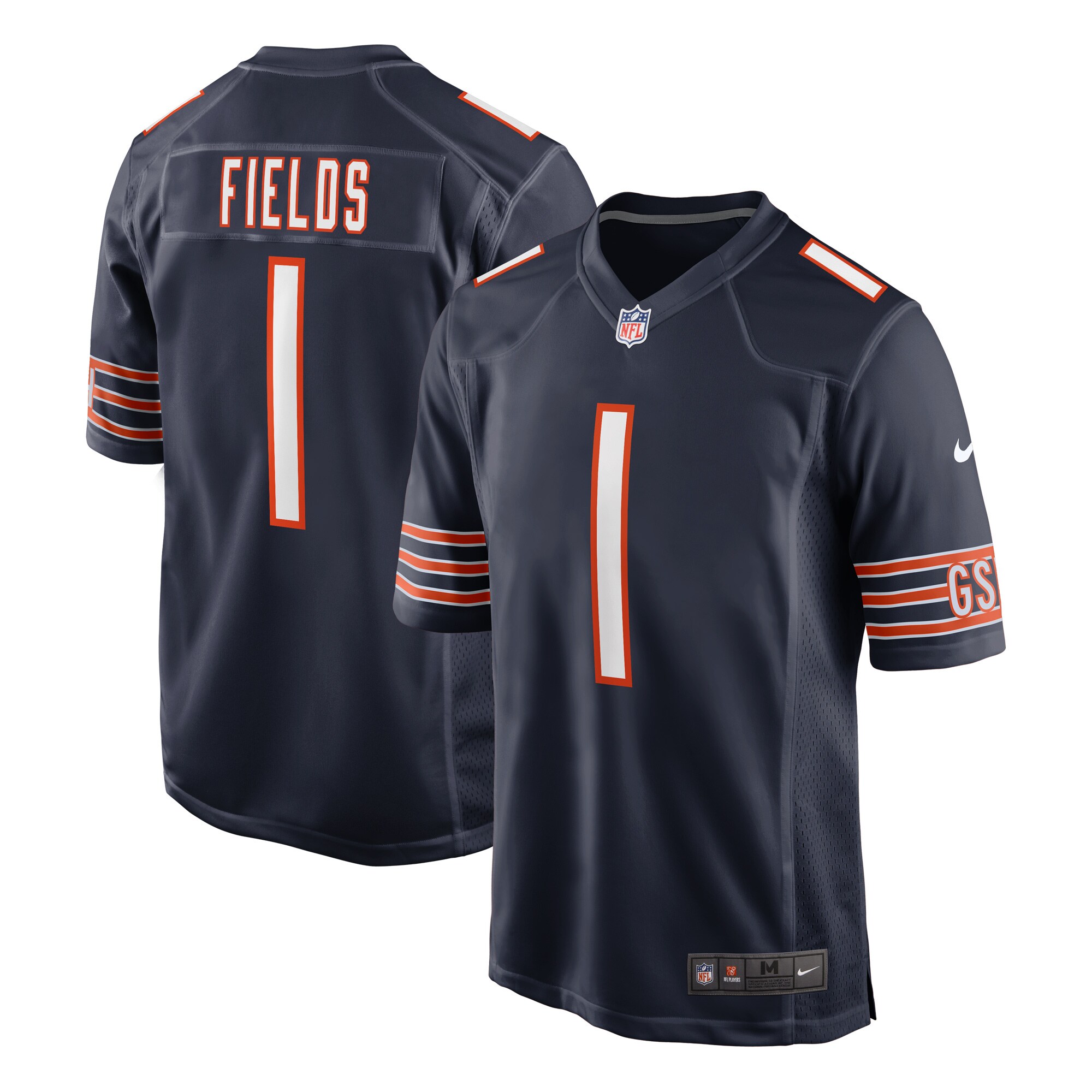 Men's Chicago Bears Justin Fields Nike Navy 2021 NFL Draft First Round Pick Game Jersey