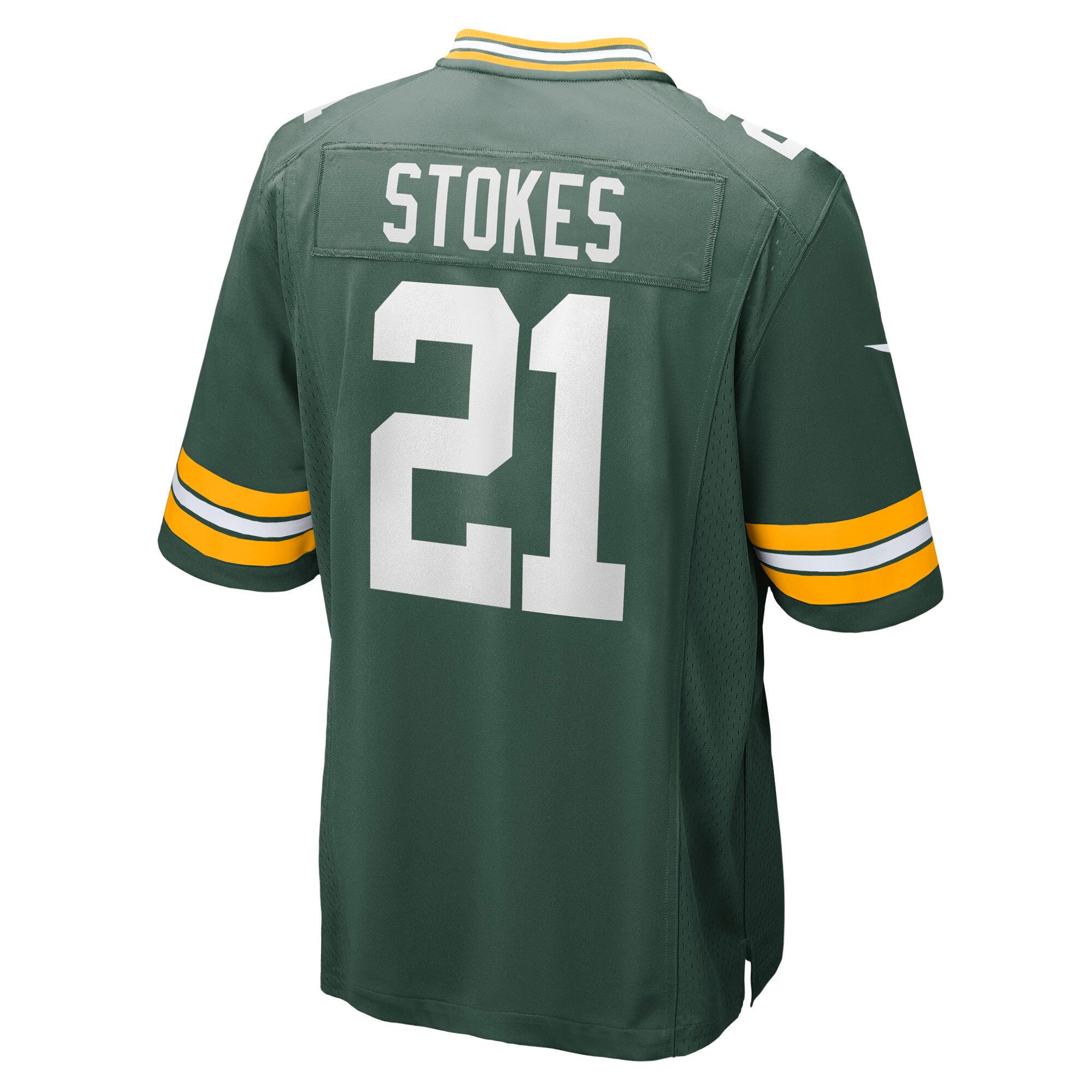 Men's Green Bay Packers Eric Stokes Nike Green 2021 NFL Draft First Round Pick Game Jersey