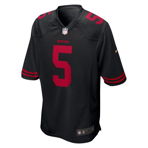 Men's San Francisco 49ers Trey Lance Nike Black Game Player Jersey