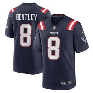 Men's New England Patriots Ja'Whaun Bentley Nike Navy Game Player Jersey