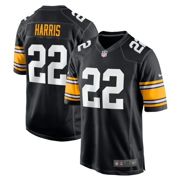 Men's Pittsburgh Steelers Najee Harris Nike Black Game Player Jersey