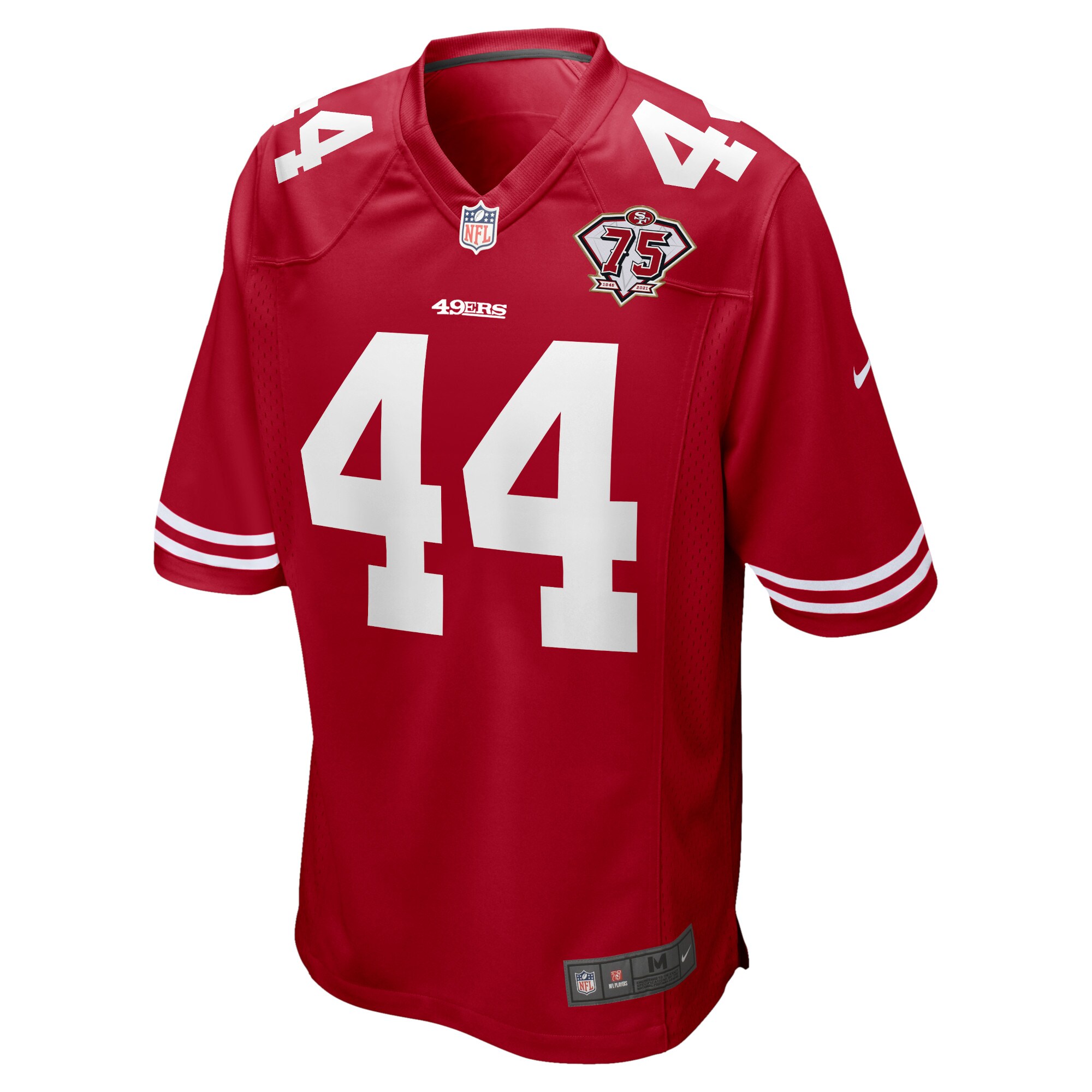 Men's San Francisco 49ers Kyle Juszczyk Nike Scarlet 75th Anniversary Player Game Jersey