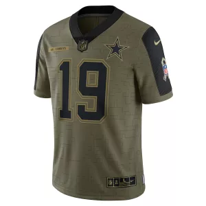 Men's Dallas Cowboys Amari Cooper Nike Olive 2021 Salute To Service Limited Player Jersey