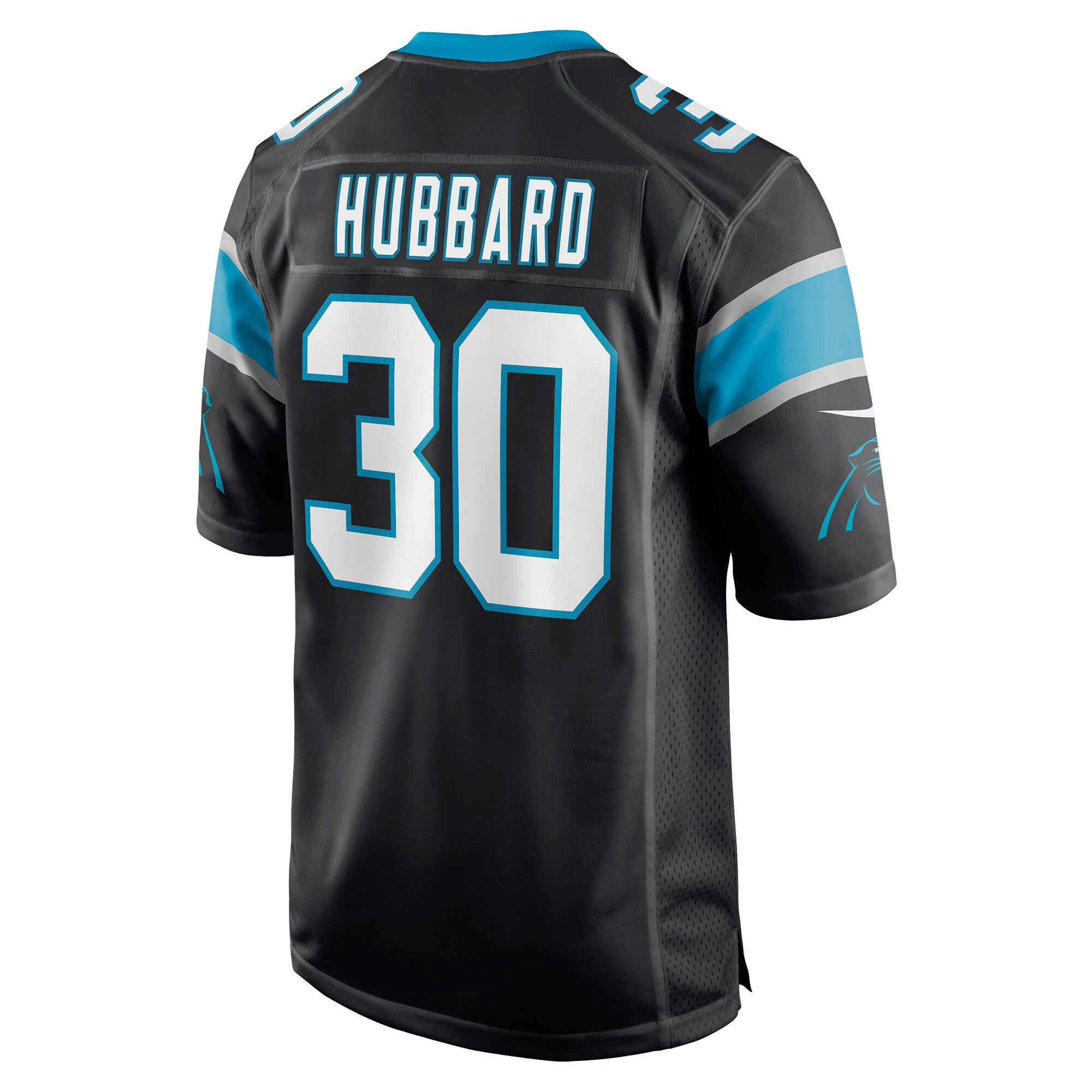 Men's Carolina Panthers Chuba Hubbard Nike Black Game Jersey