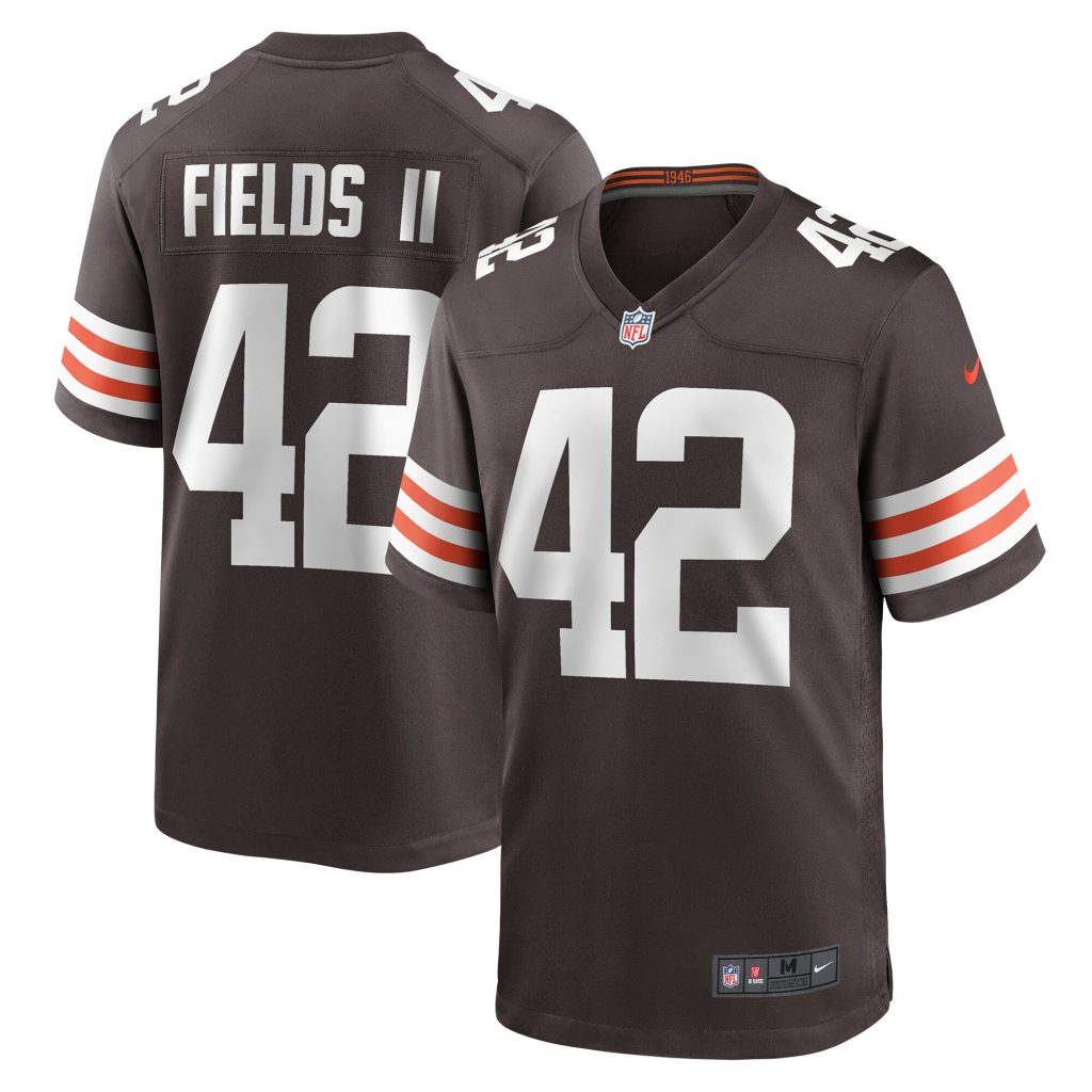 Men's Cleveland Browns Tony Fields II Nike Brown Game Jersey